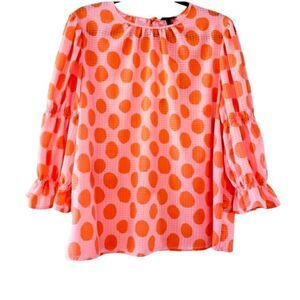 Who What Wear Polka Dot Blouse